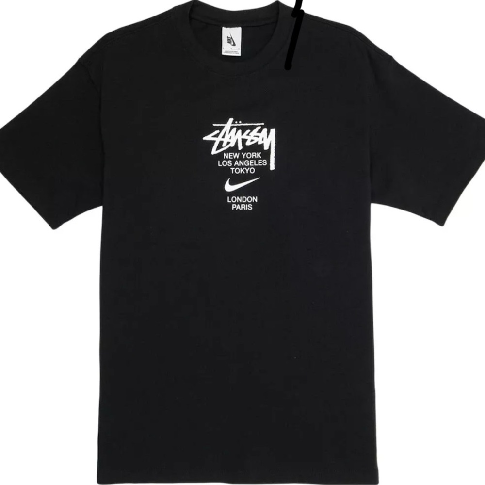 Stussy Nike Cities T-Shirt Men Women Unisex sz. Medium Black White Short Sleeve